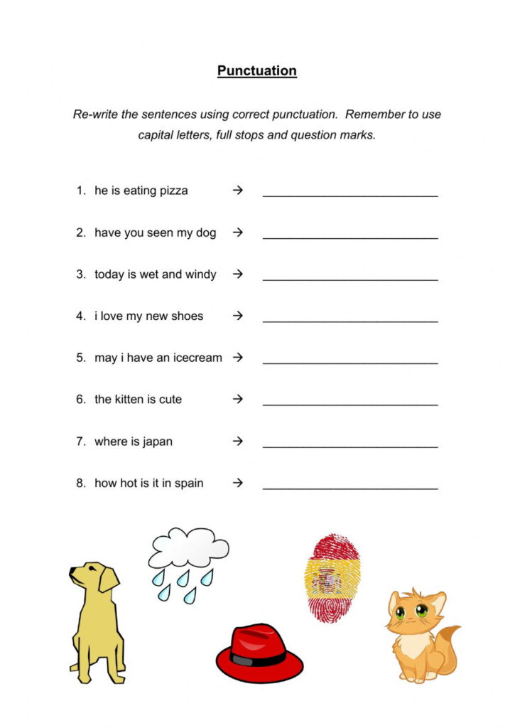 10 Punctuation Worksheet Examples In Pdf Examples English Class 1 