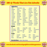 100 ly Words That Are Not Adverbs Learn English English Adjectives