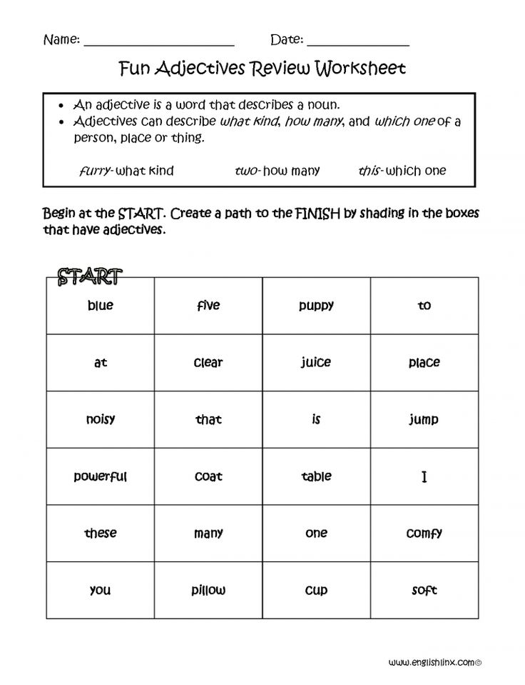 11 Adjectives And Articles Worksheet 4Th Grade Grade Printable