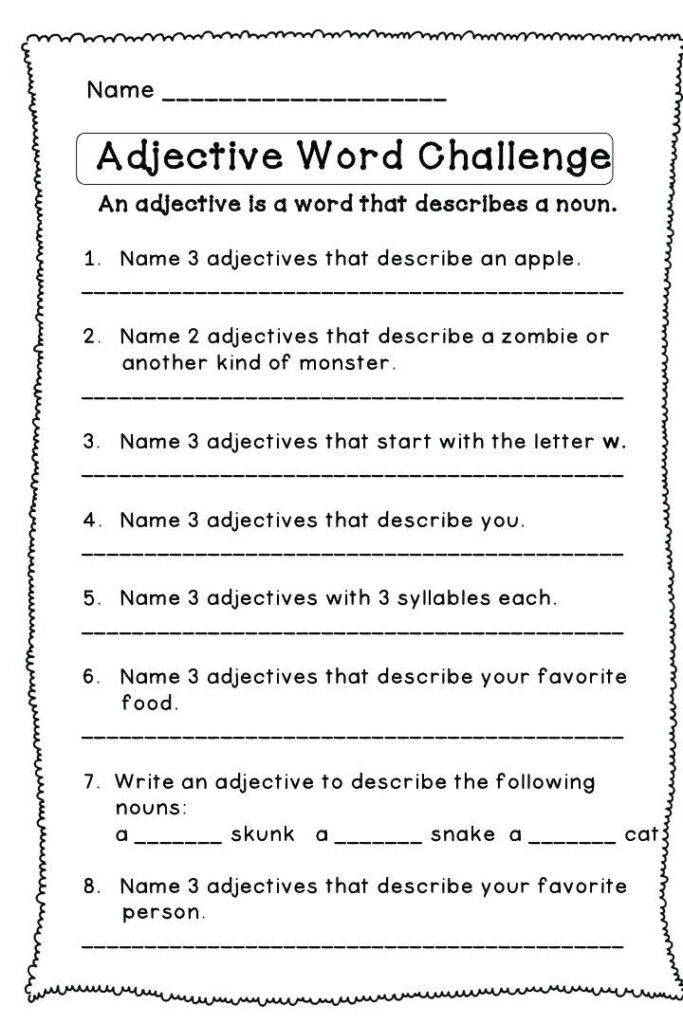 24 Adjectives Worksheets For Grade 6 Resources Adverbs Worksheets 