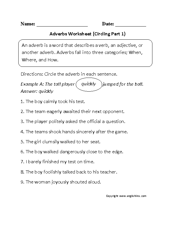 5th Grade Adverbs Of Degree Worksheet Thekidsworksheet