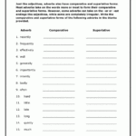 5th Grade Degrees Of Adjectives Worksheets For Grade 5 Kidsworksheetfun