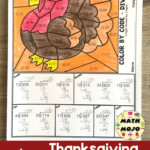 5th Grade Thanksgiving Math 5th Grade Color By Code Thanksgiving