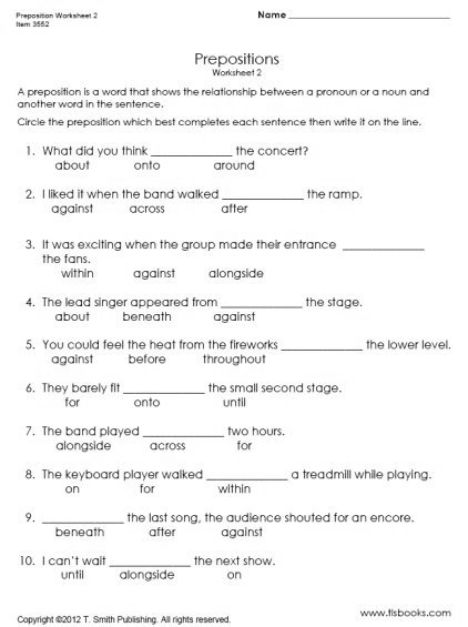 6 Prepositional Phrases Worksheets For Kindergarten Worksheeto