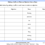 Adding A Suffix To Make An Adjective From A Noun KS2 SPAG Test Practice