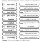 Adjective Phrase Worksheet 8th Grade