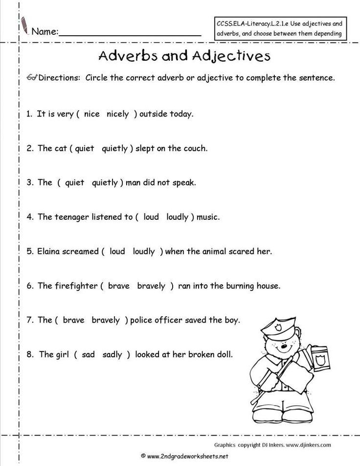 Adjective Worksheet 2Nd Grade Free And Free Using Adjectives And 