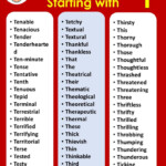 Adjectives Starting With T List Of Adjectives That Start With T PDF