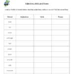 Adjectives Verbs And Nouns