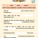 Adverb adjective Collocations Activity