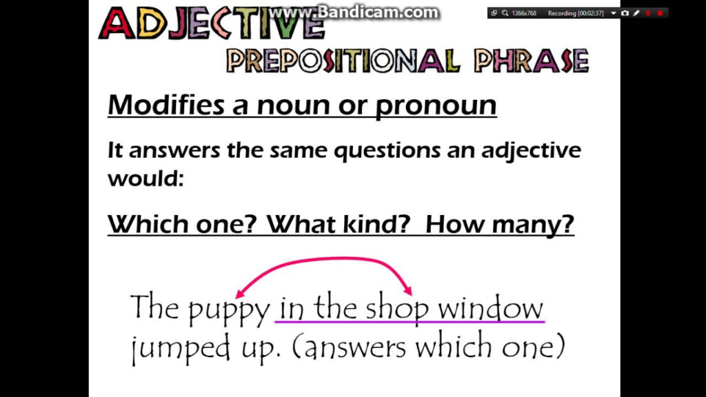 Adverb And Adjective Prepositional Phrases YouTube