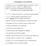Adverb Clause Worksheet With Answers Thekidsworksheet