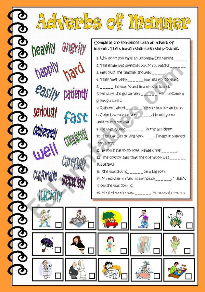 Adverb Of Manner Worksheet Grade 3 Adverbs Of Manner Adverbs 