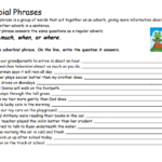 Adverb Phrase Worksheet With Answers Worksheets Joy