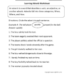 Adverb Worksheets Parts Of Speech Worksheets Adverbs Word Problem