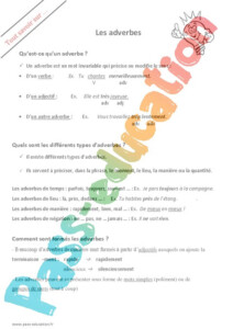 Adverbes CE2 Cycle 2 Exercice Valuation R Vision Le On ...