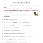 Adverbs How When And Where