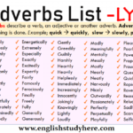 Adverbs List With Ly Archives English Study Here