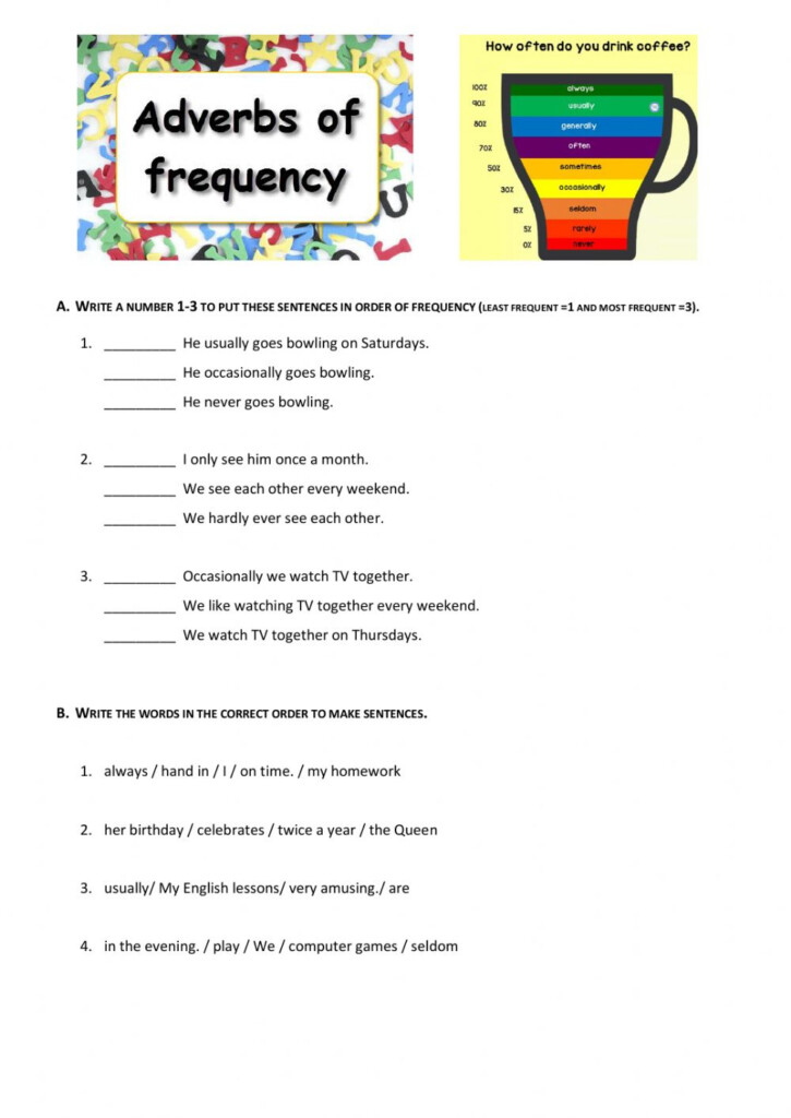 Adverbs Of Frequency Online Exercise For 7th Grade