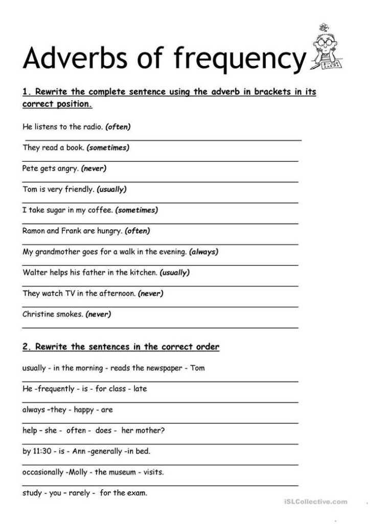 Adverbs Of Frequency Worksheet Free ESL Printable Worksheets Made By 
