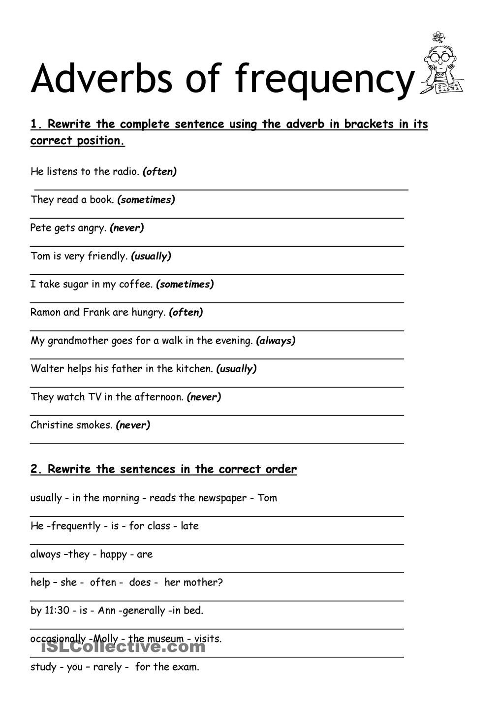 Adverbs Of Frequency Worksheet Google Search Adv rbios De