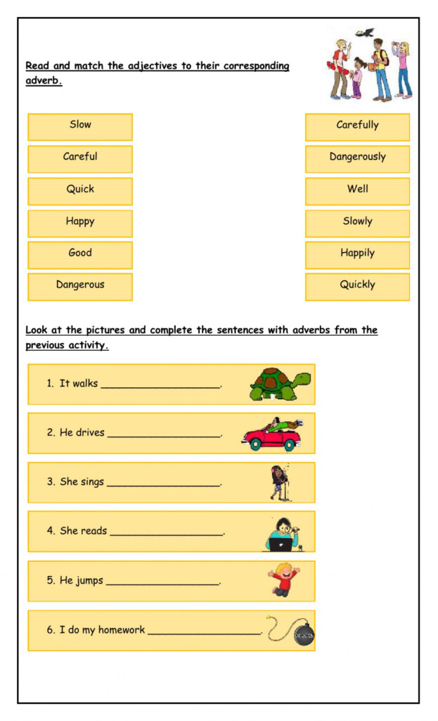 Adverbs Of Manner EXTRA 5th Worksheet