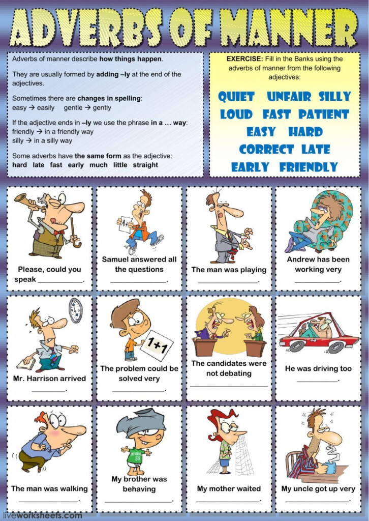Adverbs Of Manner Interactive And Downloadable Worksheet You Can Do 