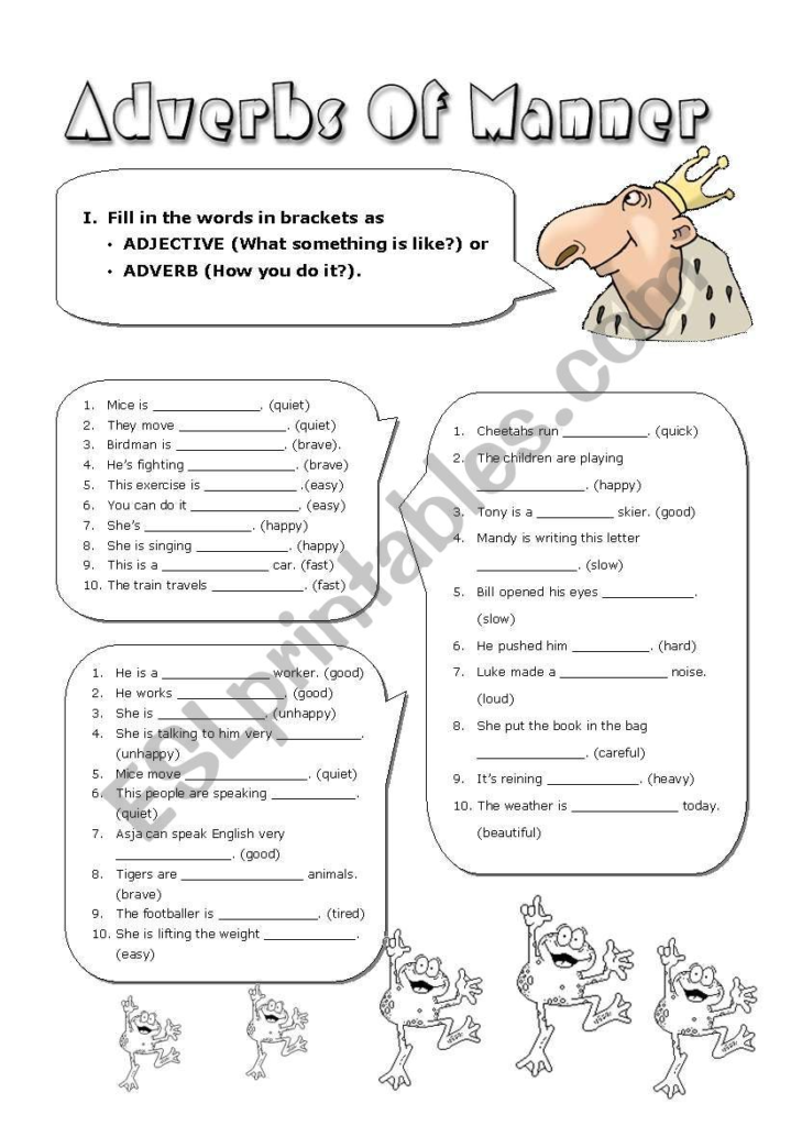 Adverbs Of Manner Worksheet Adverbs Teaching Conjunctions Grammar 