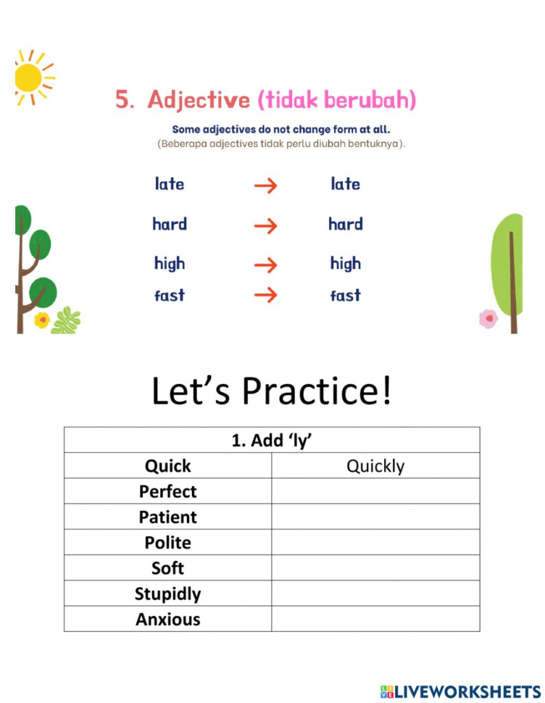 Adverbs Of Manners Year 6 Worksheet