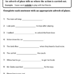 Adverbs Of Place Worksheet Adverbs Of Place Activity Malachi Olsen