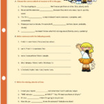 Adverbs Of Time Place And Manner Worksheet