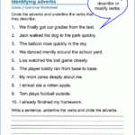 Adverbs Online Activity Adverbs Worksheets Pdf With Answers For Grade