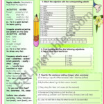 Adverbs Regular And Irregular ESL Worksheet By Patties