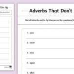 Adverbs That Don t End In ly Activity Sheet adverbs