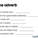 Adverbs That Tell When Worksheet