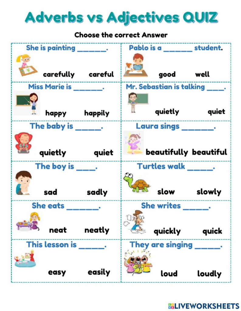 Adverbs Vs Adjectives Interactive Worksheet