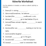 Adverbs Worksheets For 4th Grade Adverbs Worksheet English Grammar