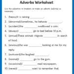 Adverbs Worksheets For 4th Grade Your Home Teacher