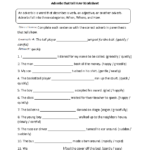 Adverbs Worksheets Regular Adverbs Worksheets