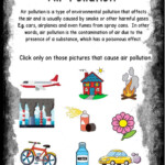 Air Pollution Worksheet Air Pollution Project Pollution Activities