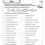 An Adverb Can Tell When Free Printable Adverb Worksheets