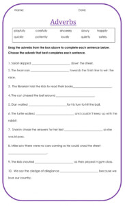 8th Grade Adverb Worksheet - AdverbWorksheets.net