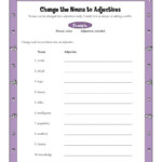 Change Adjective Worksheets 3rd Grade