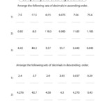 Comparing And Ordering Decimals Worksheets Math Monks