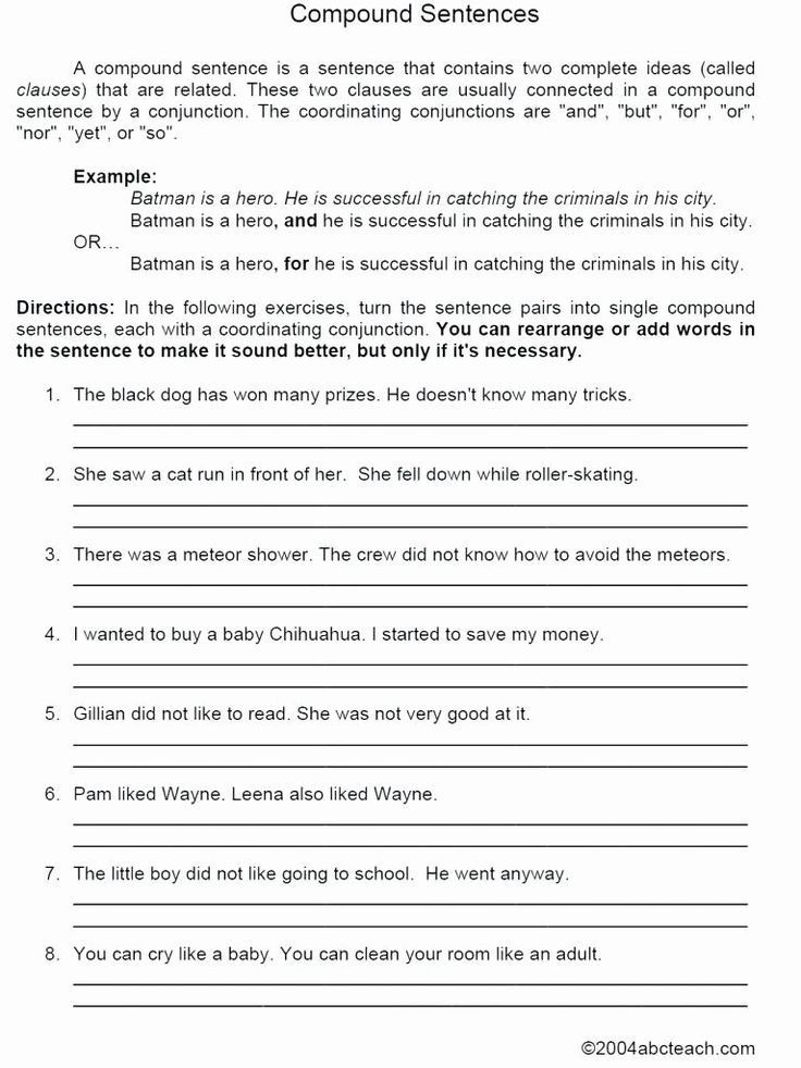 Compound Sentences Worksheet Pdf Elegant Rewriting Sentences Worksheets 