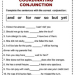 Conjunction Examples Exercises Activities Worksheets PDF