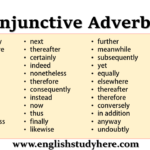 Conjunctive Adverbs List English Study Here Conjunctive Adverb