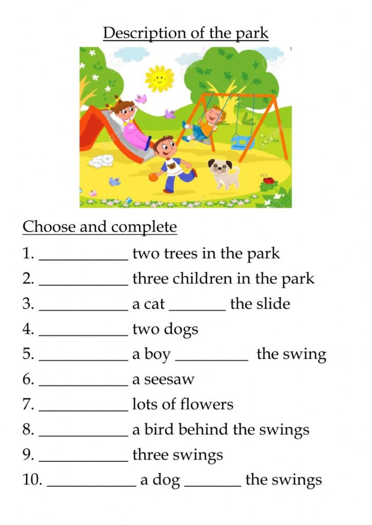 Description Of The Park Worksheet