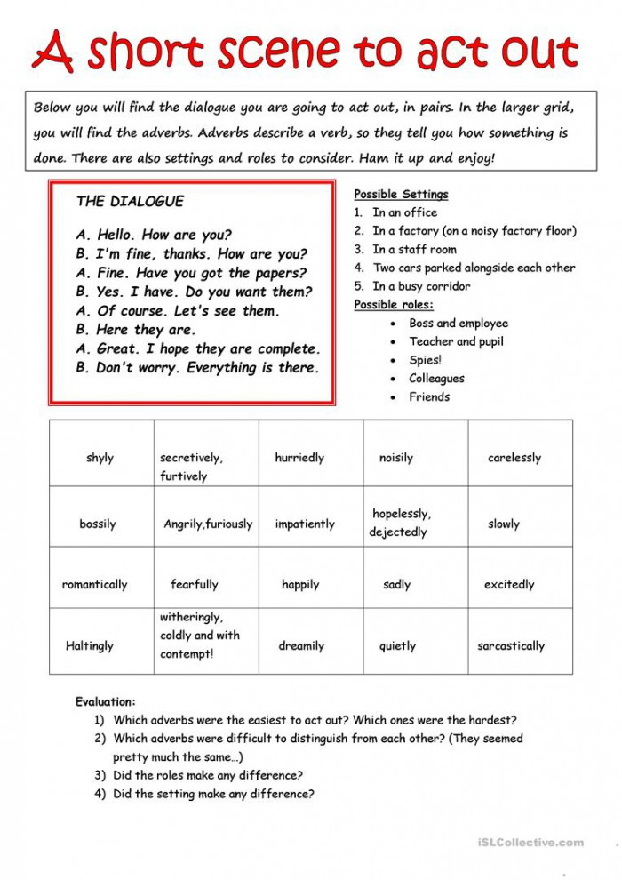 Dialogue And Drama Worksheets 99Worksheets