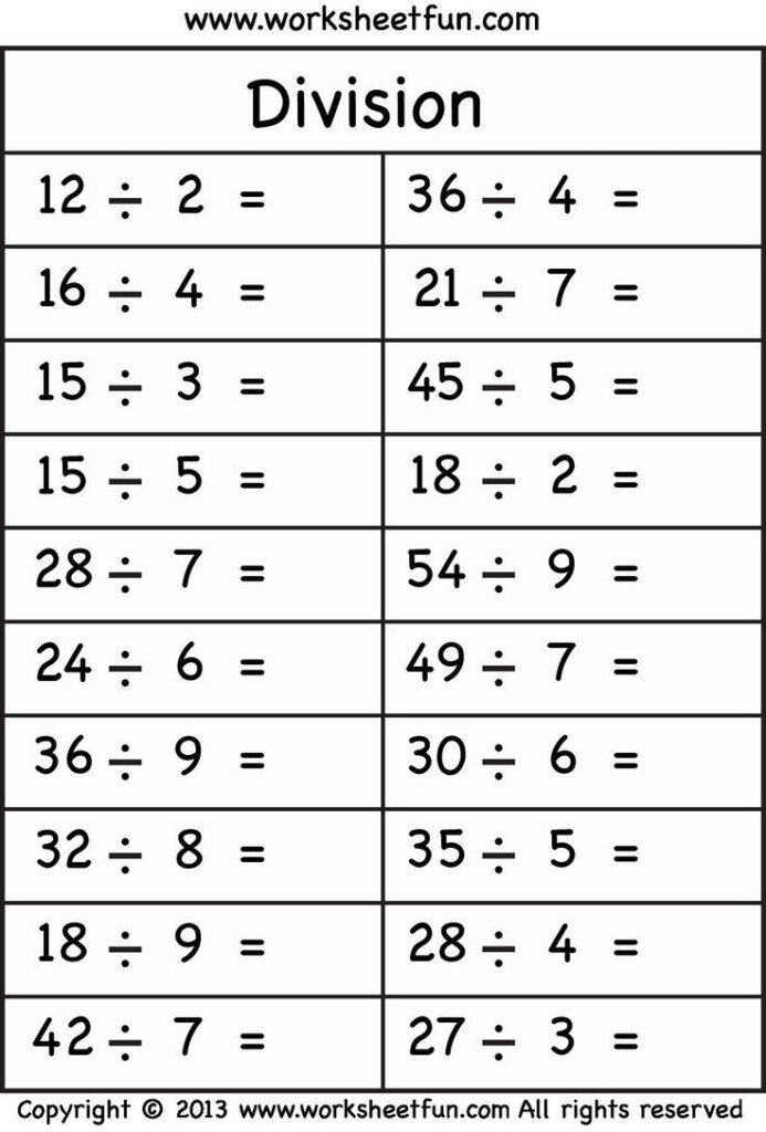 Division Worksheets For Grade 2 2nd Grade Grammar Worksheets Pdf 